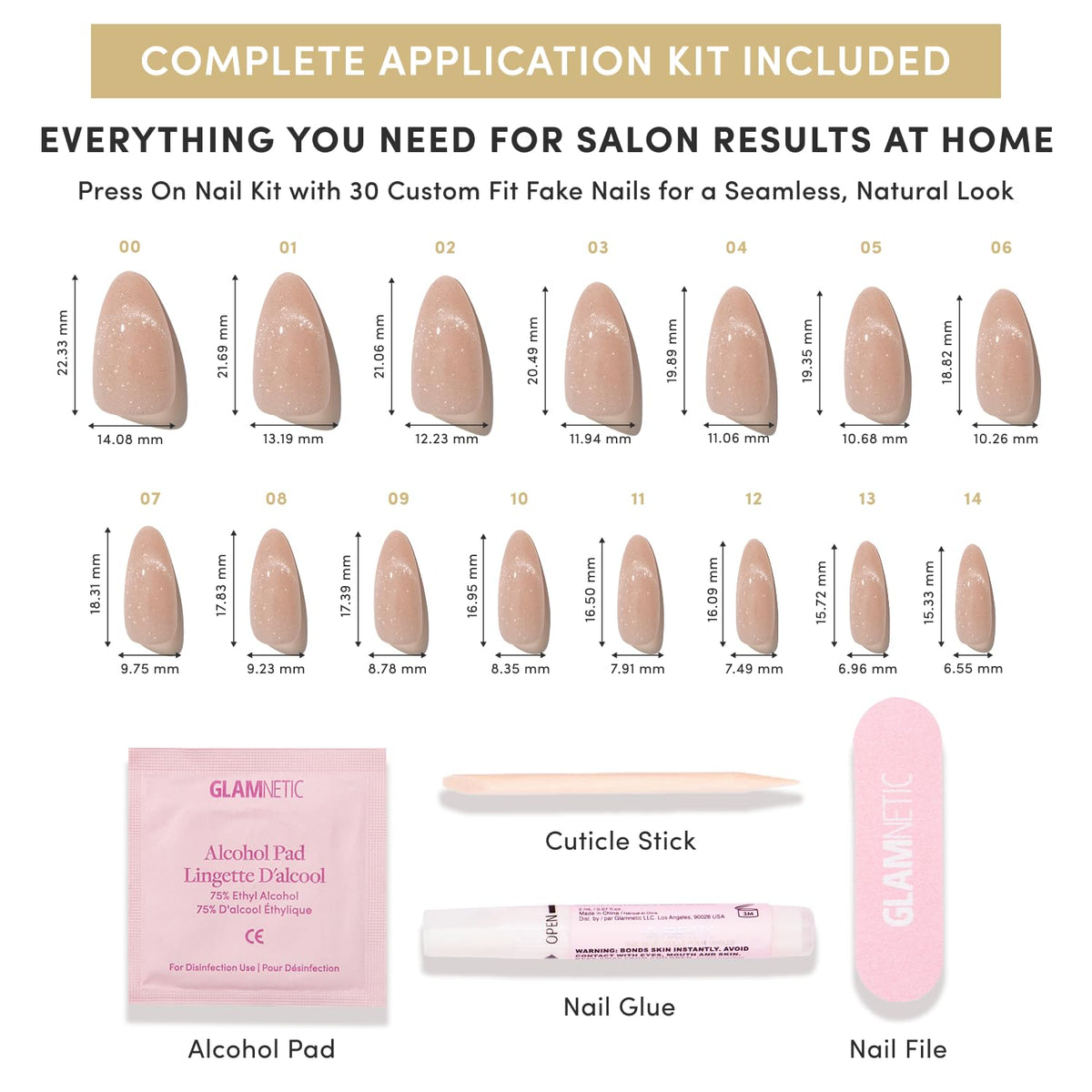 Glamnetic x GLAMZILLA - NOT YOUR CINDER-ELLA | Uñas postizas cortas...