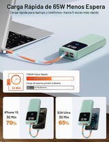 Banco de energía para portátil, 24000 mAh, 65 W, cargador portátil...