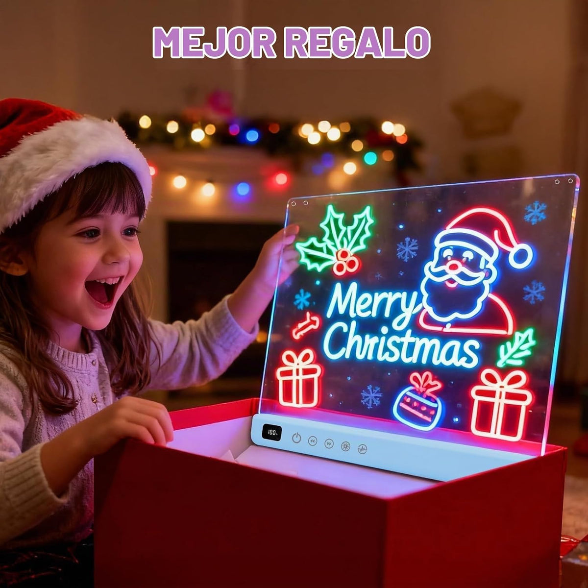 Cosmody Tablero de dibujo LED recargable, regalo para niños y niñas a