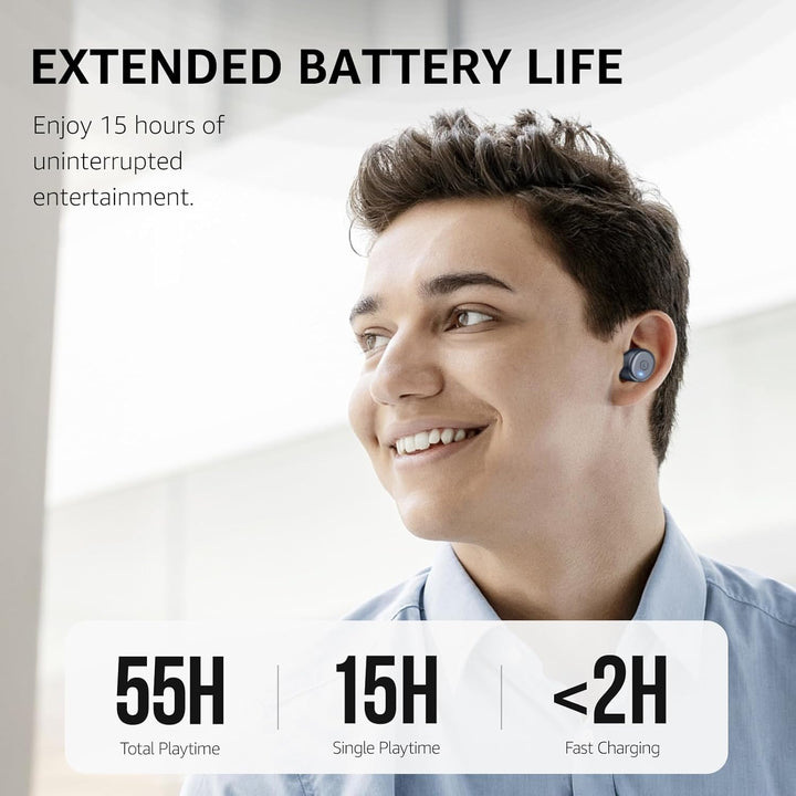 TOZO Auriculares Inalámbricos T10 Bluetooth 5.3, Aplicación para Pe...