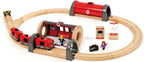 BRIO Metro Railway Set – Juego de 20 piezas de madera con certificación FSC y accesorios – Motor de tren con luz y sonido, quiosco, pistas de madera y más – Funciona con todos los juegos de trenes BRIO – Niños a partir de 3 años