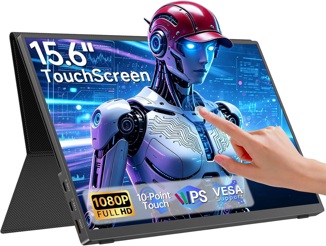 Monitor portátil con pantalla táctil de 15,6 pulgadas, extensor de...