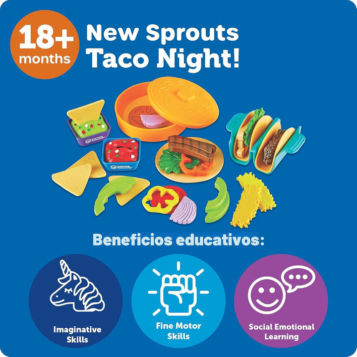 Learning Resources New Sprouts Taco Night - Comida de juguete de si...