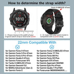 Correa de reloj de cuero Quickfit de 0.866 in para Garmin Fenix 9/8 1.850