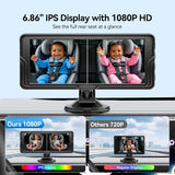 Mtawosh Ultimate Baby Car Monitor Bundle: sistema de pantalla divid...