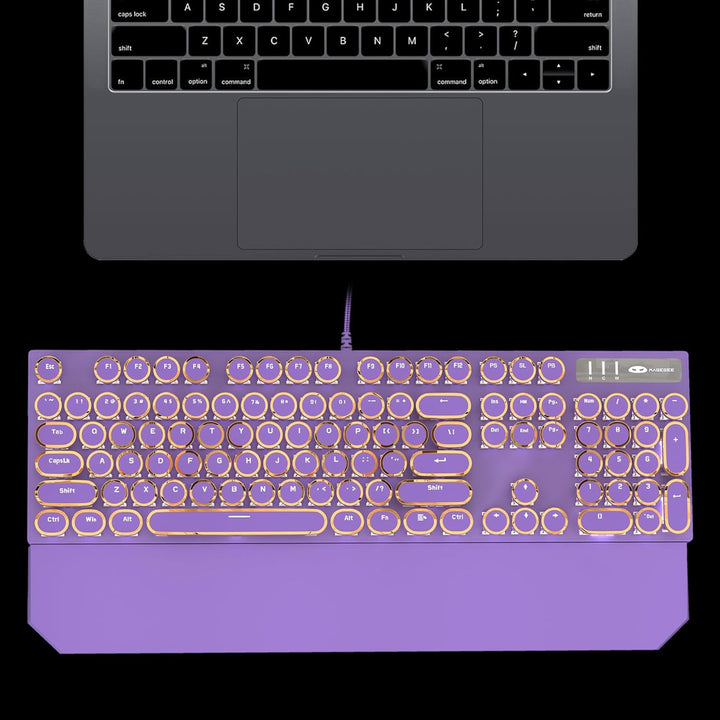 Camiysn Teclado Mecánico para Juegos Estilo Máquina de Escribir, Te...