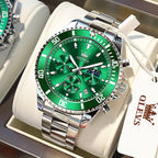 OLEVS Relojes para hombre, de cara grande, de acero inoxidable, resistente al agua, con fecha, analógicos, de cuarzo, modernos, de negocios, relojes de pulsera para hombre