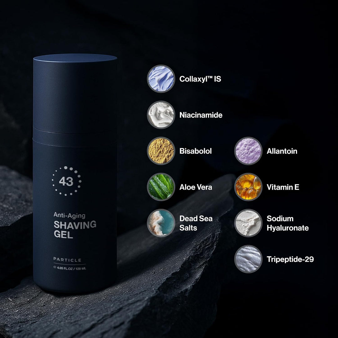 Particle Gel de afeitar antienvejecimiento para hombres, ayuda a re...