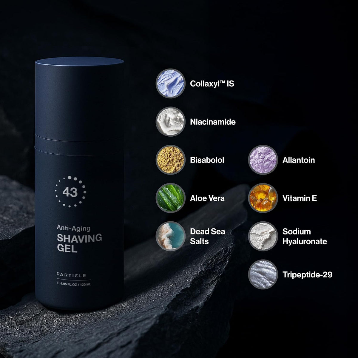 Particle Gel de afeitar antienvejecimiento para hombres, ayuda a re...
