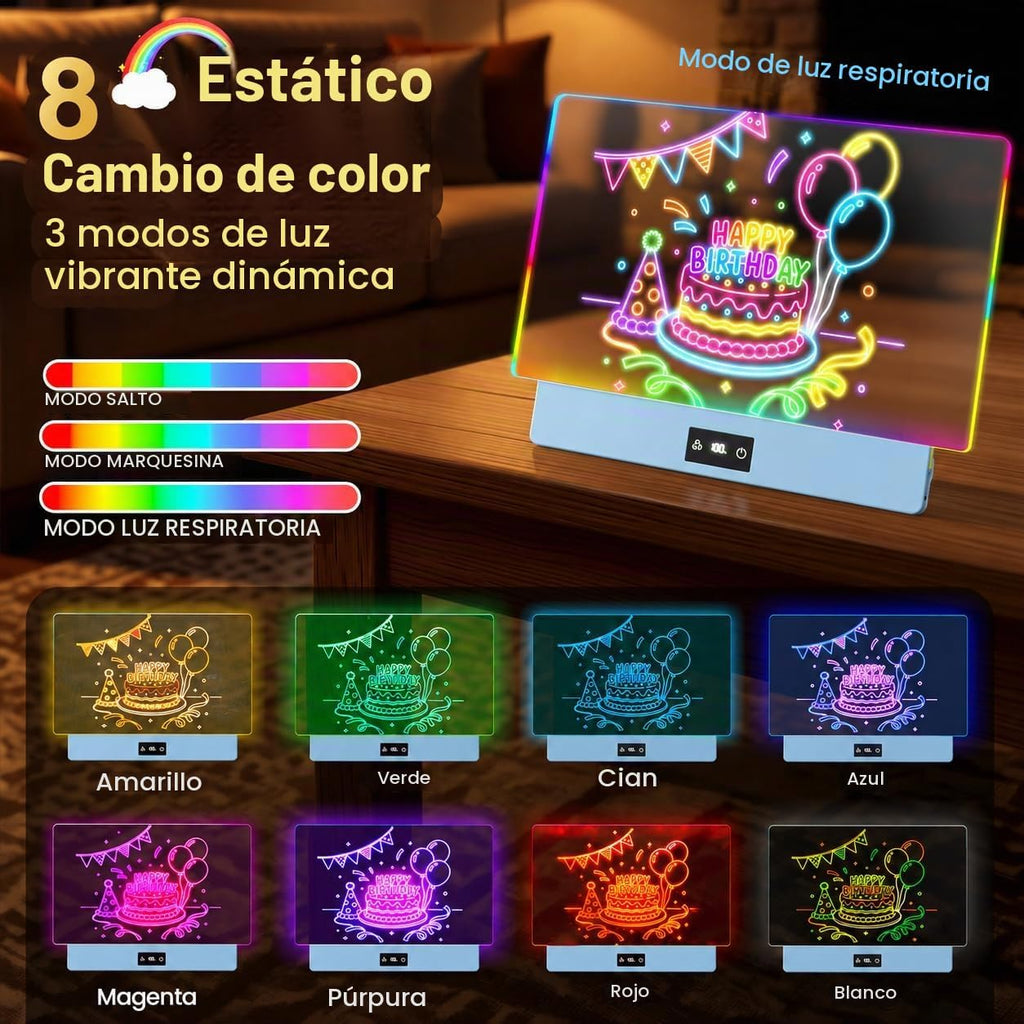 Tablero de dibujo LED de 16 pulgadas para niños, regalos de