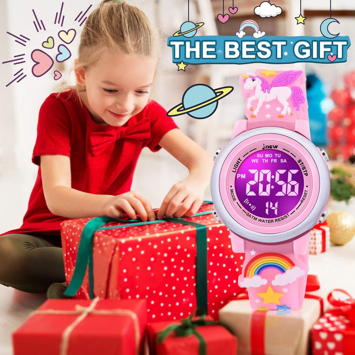 VAPCUFF Relojes impermeables 3D de dibujos animados para niñas con...