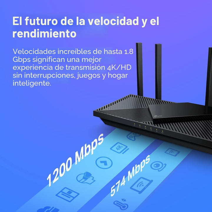 TP-Link Router AX1800 WiFi 6 (Archer AX21) \u2013 Internet inalámbr...