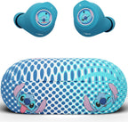 Auriculares Bluetooth Disney Lilo y Stitch con estuche de carga - Auriculares inalámbricos con micrófono incorporado + Hasta 30 horas de tiempo de reproducción - Regalos de Lilo y Stitch para niñas