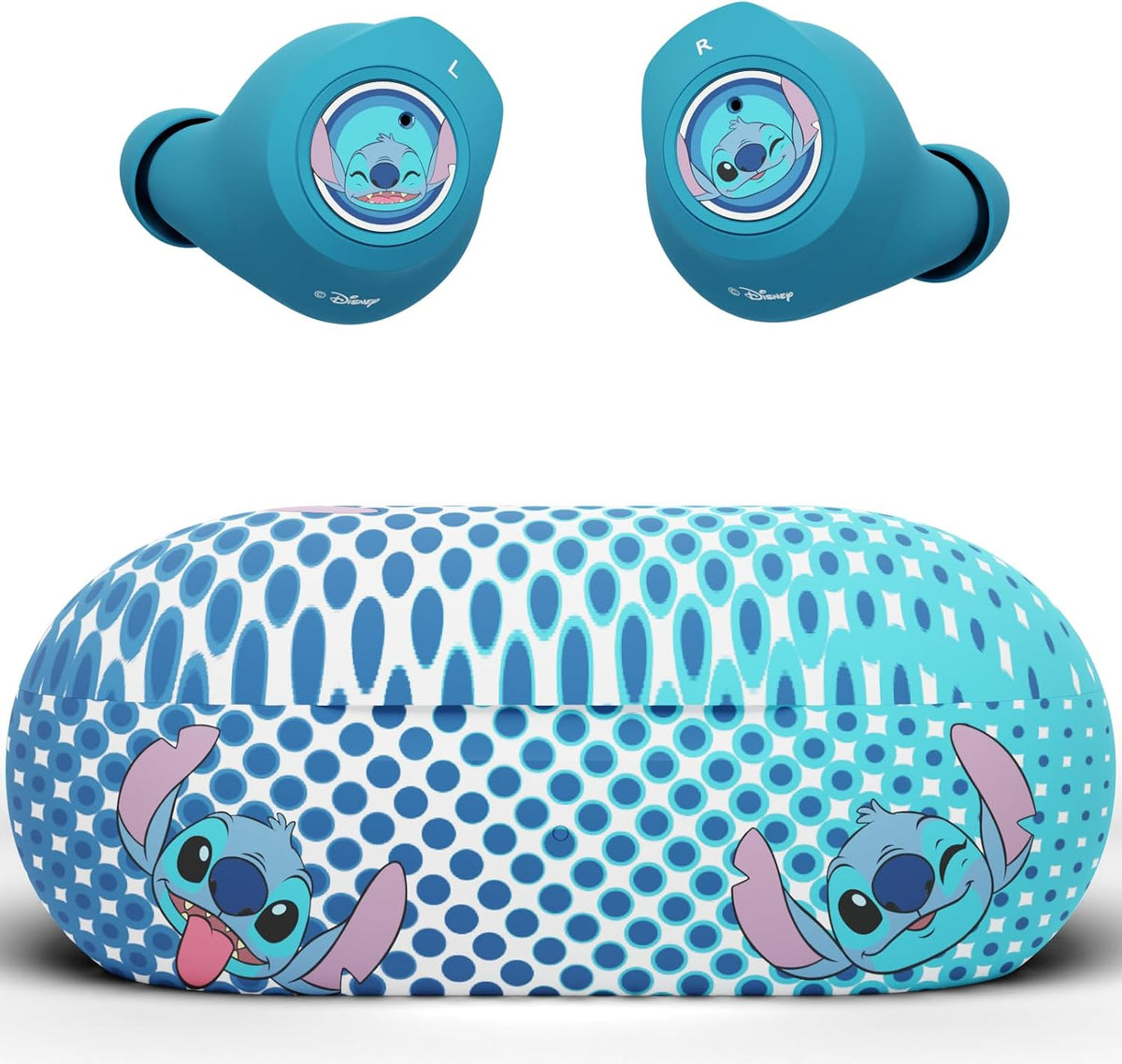 Auriculares Bluetooth Disney Lilo y Stitch con estuche de carga - Auriculares inalámbricos con micrófono incorporado + Hasta 30 horas de tiempo de reproducción - Regalos de Lilo y Stitch para niñas