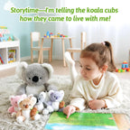 OUOZZZ Koala - Animal de peluche con bebés en el interior, juguete...