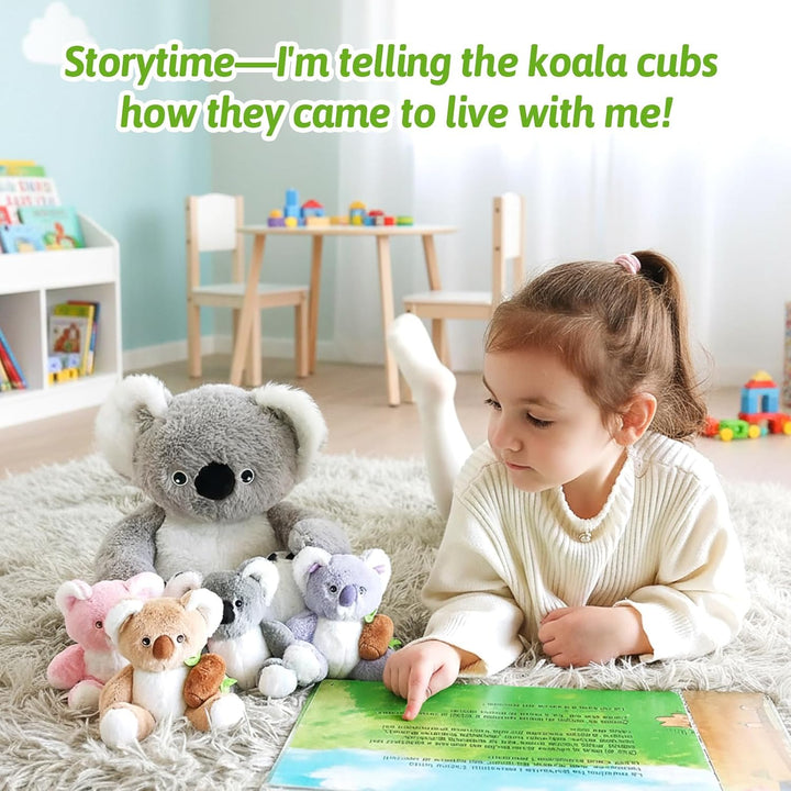 OUOZZZ Koala - Animal de peluche con bebés en el interior, juguete...