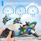 4DRC V32 Aviones de espuma con control remoto para niños y adultos, aviones de combate RC con luz, 360° Flip Fighter Jet Toys, Stunt Roll, regalos de juguete de avión para niños