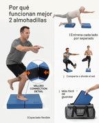 StrongTek 2-en-1 Almohadilla de Equilibrio de Espuma y Rodillera, tallas de 15,8 o 19 pulg.