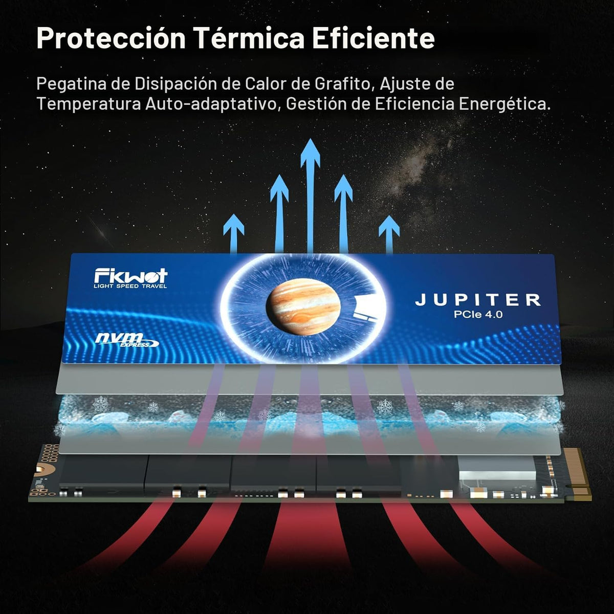 Fikwot FX991 M.2 SSD 500GB NVMe SSD M2 2280 PCIe Gen 4x4, lee hasta...