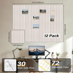 Tablón de anuncios de fieltro, 47.2 x 35.4 pulgadas, paquete de 12 tableros
