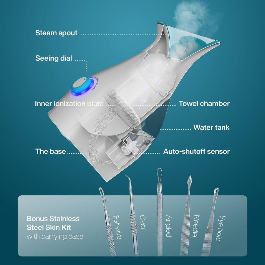 Pure Daily Care NanoSteamer Grande 3 en 1 Vaporizador Facial Nano I...