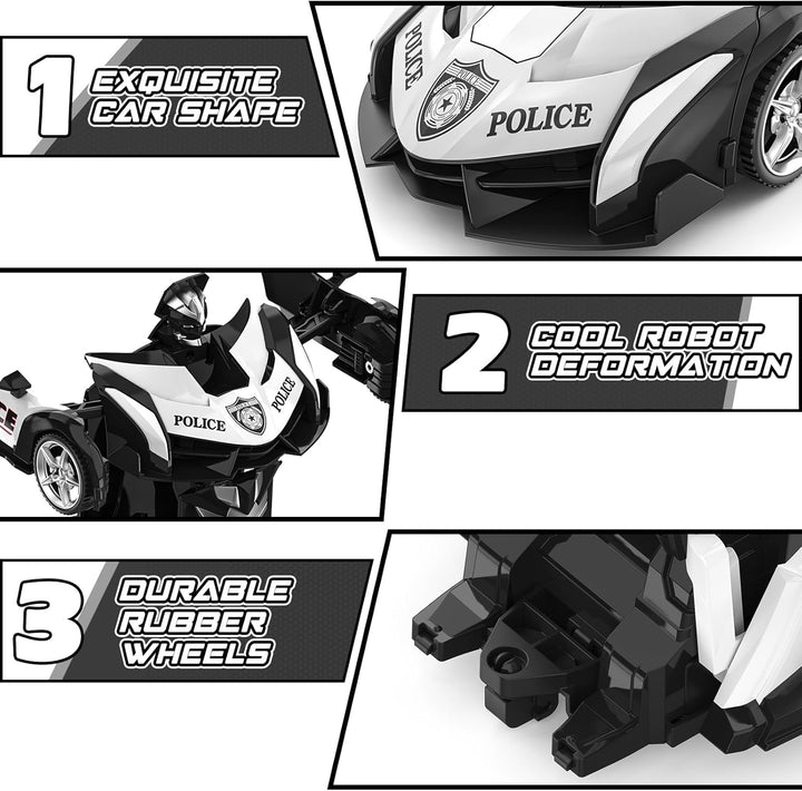 BLUEJAY Auto Rc Transformables para niños de 4-7 y 8-12 años, auto...