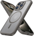 ImpactStrong Protector Magnético Diseñado para Funda iPhone 15 Pro Max [Protección de Cámara] [Probado contra Caídas de Grado Militar] [Compatible con MagSafe] Funda de Teléfono Delgada Translúcida