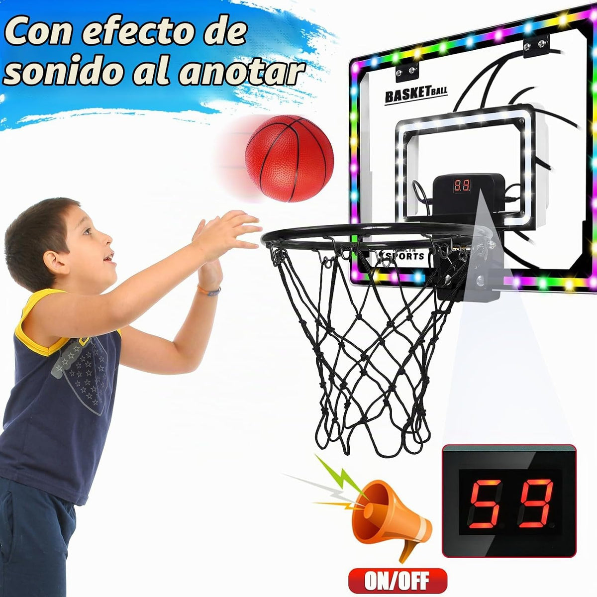 Aro de baloncesto interior para niños, sobre la puerta Mini Puntuación de