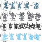 Conjunto de figuras de acción del ejército para hombres, juego de soldados de juguete medieval, castillo medieval, pequeño soldado, juguete militar, juego de plástico para hombres del ejército, juego de construcción de castillo con bolsa de almacenamiento