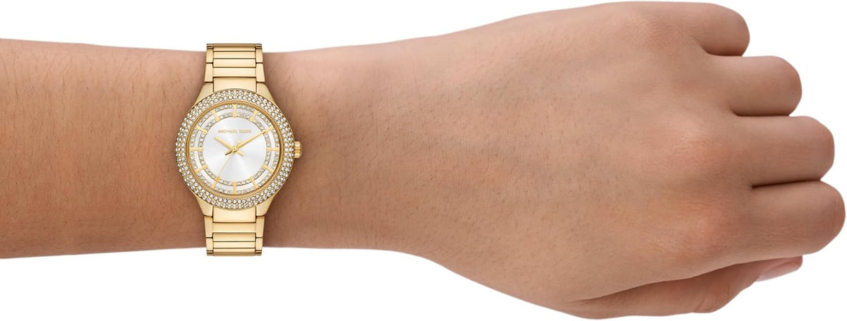Michael Kors Sylvia Reloj para Mujer, Pulsera de Acero Inoxidable para Mujer