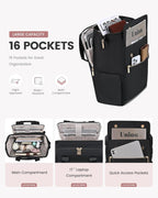 LOVEVOOK Mochila para laptop para mujer, mochila de trabajo convert...