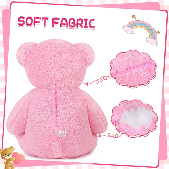 SNOWOLF Oso de Peluche Gigante Rosa de 47" Animales de Peluche...
