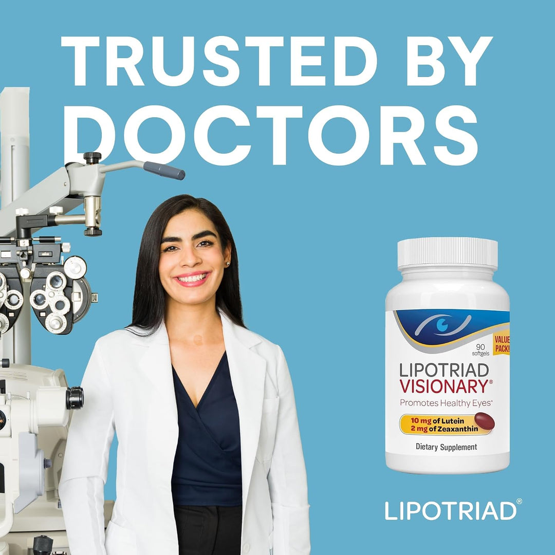 Lipotriad Visionary Eye Vitamins, 90 cápsulas, suministro para 90 d...