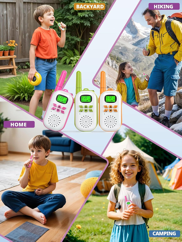 Inspireyes Walkie Talkies para niños recargables, juguetes para niñ...