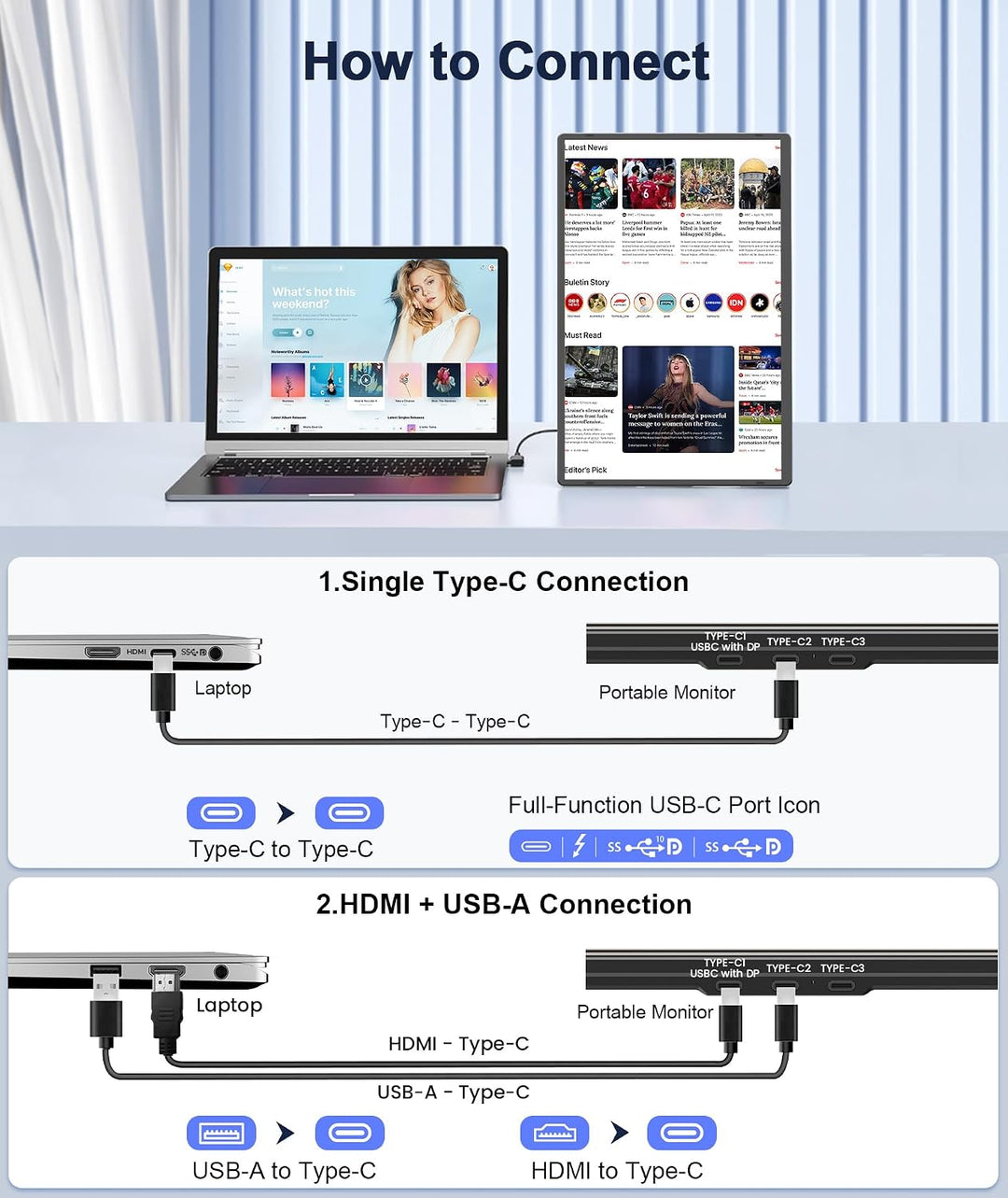 Rizpak - Extensor de pantalla para portátil de 16 pulgadas, monitor...