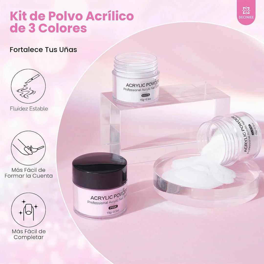 Kit de uñas para principiantes con todo: conjunto profesional de po...
