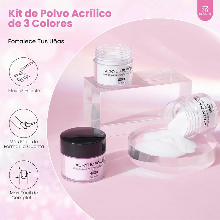 Kit de uñas para principiantes con todo: conjunto profesional de po...