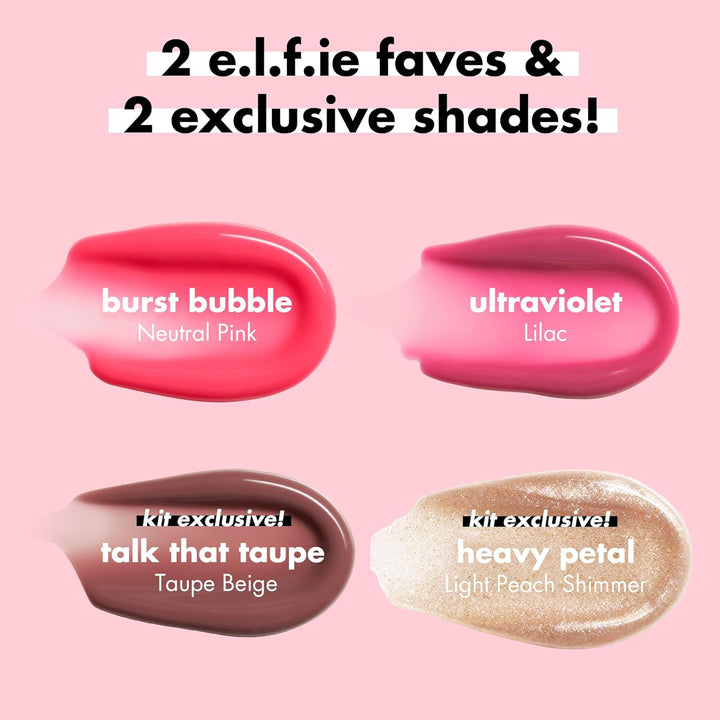 e.l.f. Glow Reviver Kit de Aceite Labial Voluminizador, Aceites Lab...