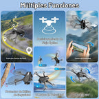 Drone 2K con cámara para adultos y principiantes, mini dron con 2 baterías
