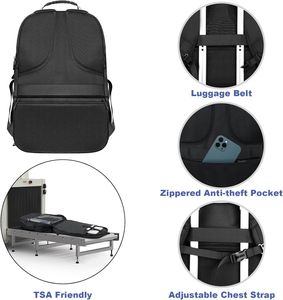 Z-MGKISS Mochila extra grande para hombre, bolsa de viaje para port...