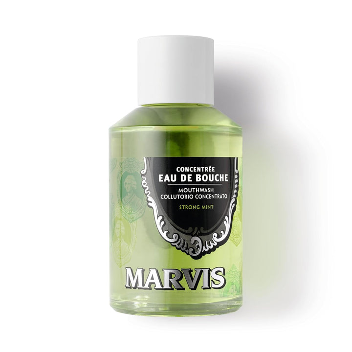 Marvis Enjuague bucal de menta fuerte, concentrado, 4.1 onzas líquidas
