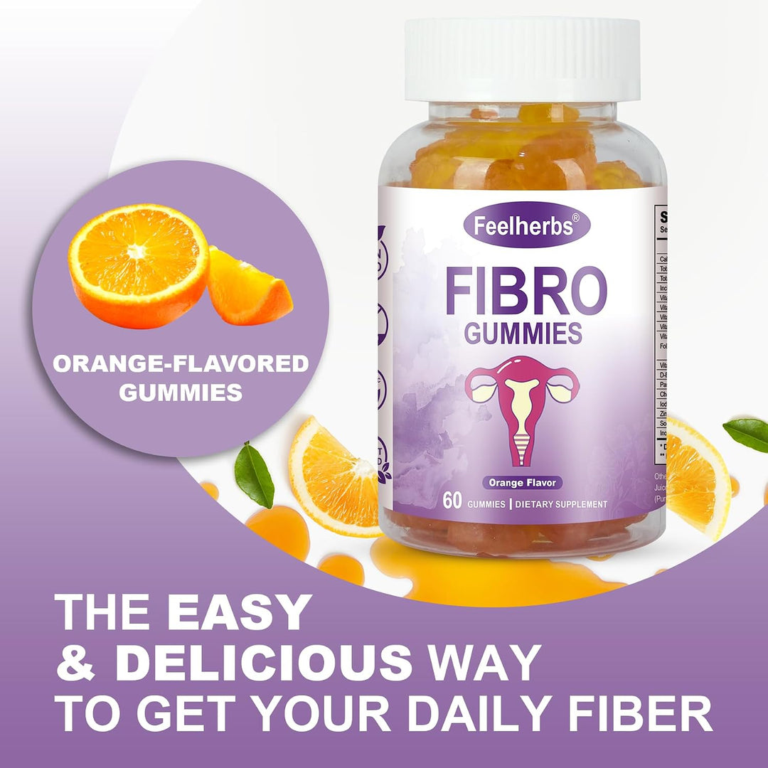 Feelherbs Gomitas Fibro para mujer, paquete de 2, gomitas multivita...