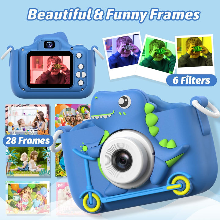 Teslahero Juguetes con cámara para niños, regalo de cámara de video...