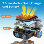 Kit de construcción de robot solar, regalo STEM para niños de 8 a 13 años, juguete educativo de construcción de ciencia 15 en 1, juego robótico solar o alimentado por batería para cumpleaños de niños con 212 piezas