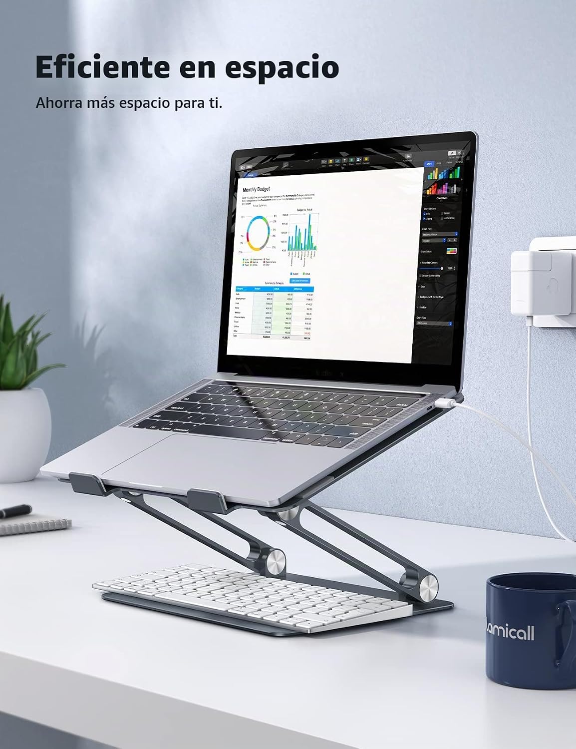 Lamicall Soporte ajustable para computadora portátil para MacBook A...
