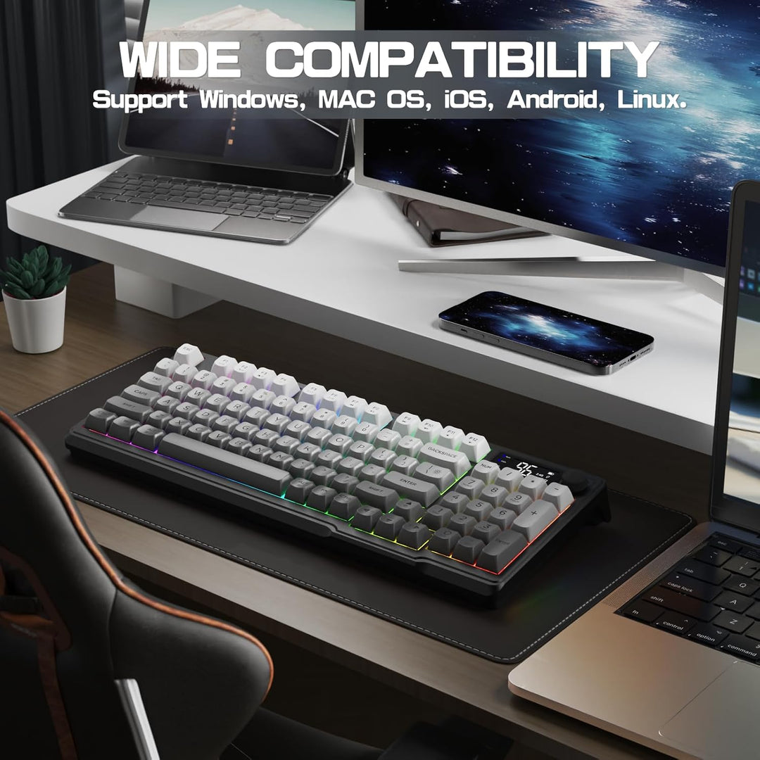 LexonElec M96 - Teclado inalámbrico, de bajo perfil, silencioso, de...