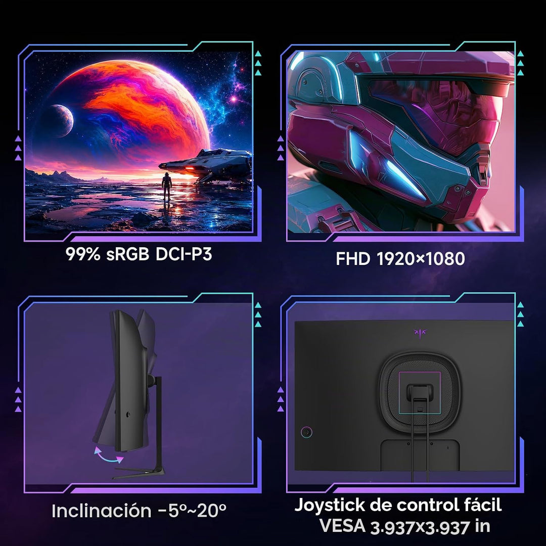 KTC Monitor curvo para juegos de 32 pulgadas 280Hz 240Hz, monitor d...