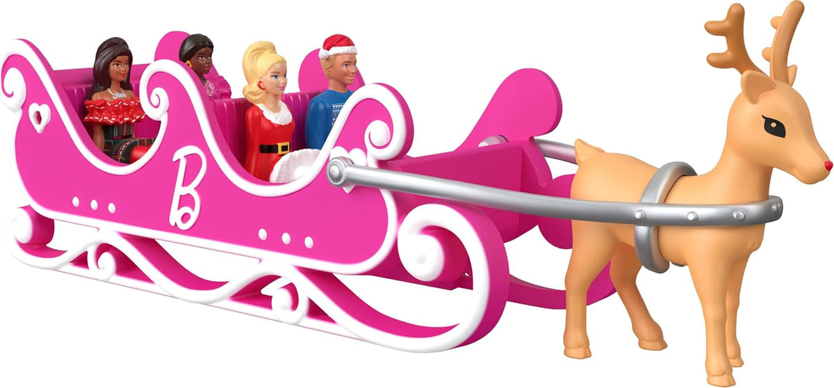 Calendario de Adviento Coleccionista Barbie Mini Land con Muñecas de 3.8 cm y 24 Días de Sorpresas, Áreas de Juego del Pueblo Invernal para Diversión Narrativa