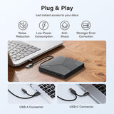 Unidad de CD/DVD externa Amicool 8 en 1 USB A\/C con puerto de lect...