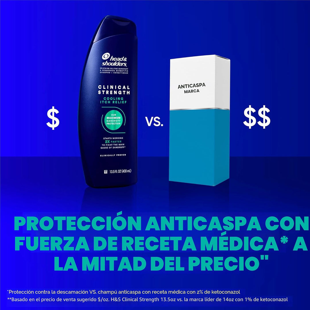 Head &amp; Shoulders Champú Anti-Caspa, Pack Doble de Alivio Intens...